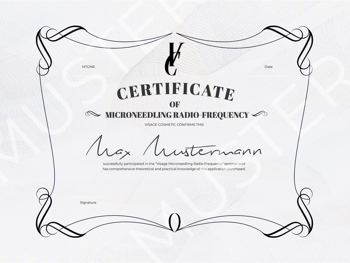 Microneedling RF Certificate